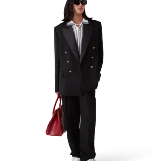 Skräddarsydda byxor i ull med fem veck