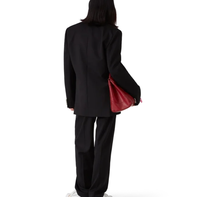 Skräddarsydda byxor i ull med fem veck