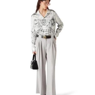 Skräddarsydda byxor i ull med tre veck