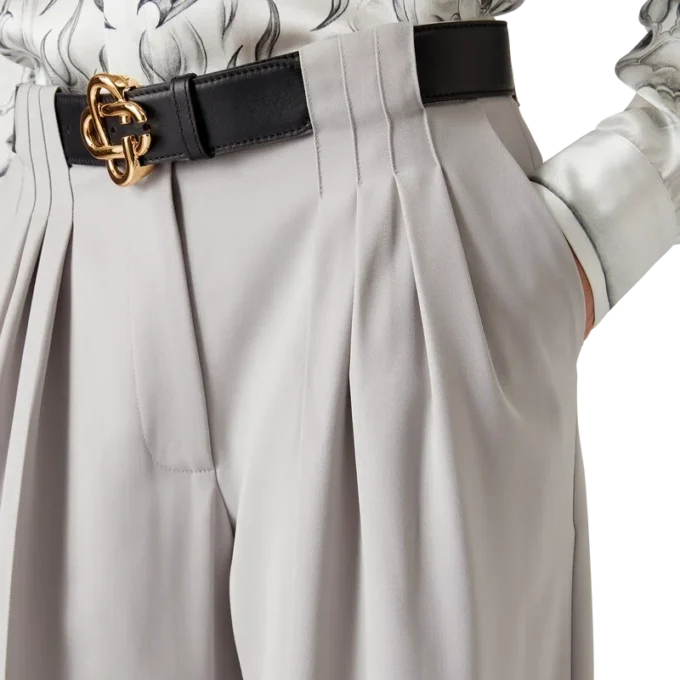 Skräddarsydda byxor i ull med tre veck