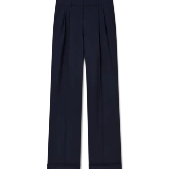 Skräddarsydda plisserade byxor i ull