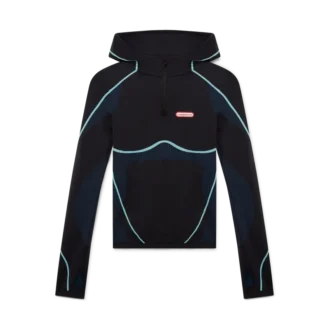 Sömlös långärmad tröja med huva