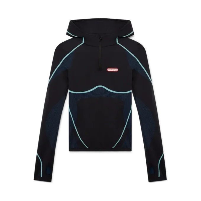 Sömlös långärmad tröja med huva Sömlös långärmad tröja med huva