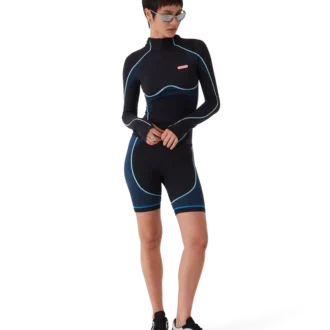 Sömlös långärmad tröja med huva