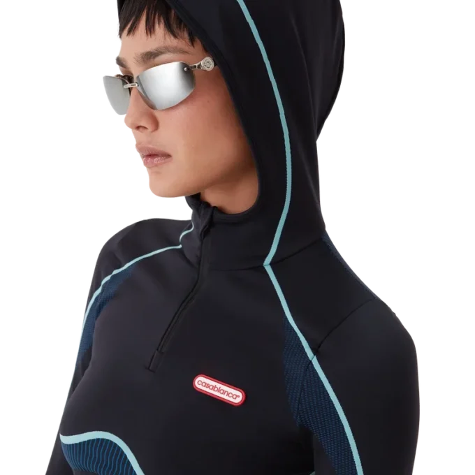 Sömlös långärmad tröja med huva Sömlös långärmad tröja med huva