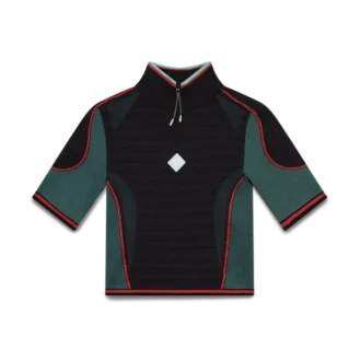 Sömlös skjorta med halv dragkedja