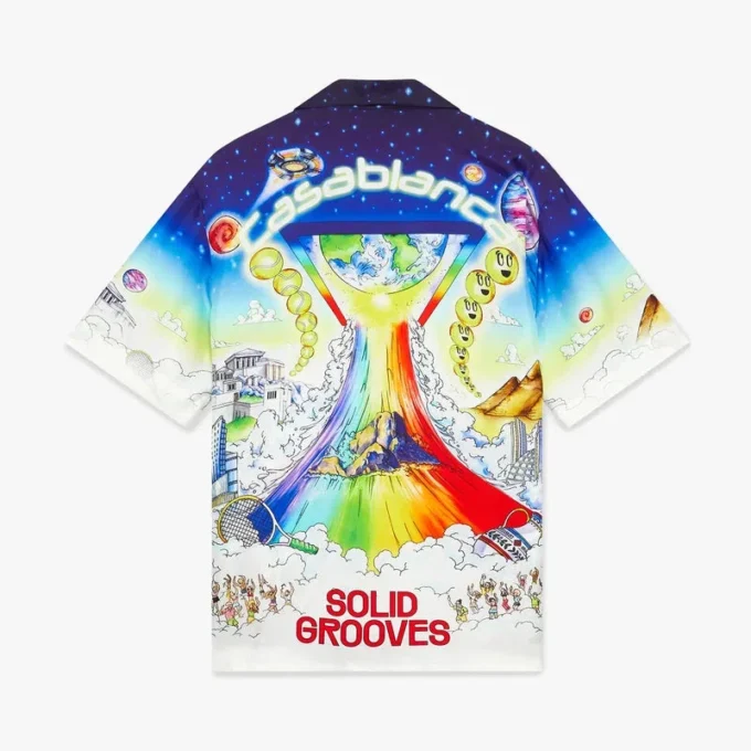 Solid Grooves kortärmad silkesskjorta