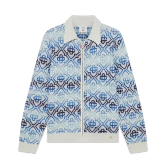 Space Dye Monogram långärmad merinokofta