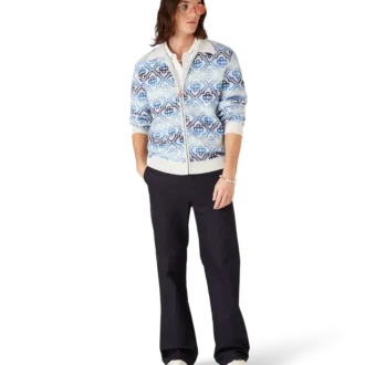 Space Dye Monogram långärmad merinokofta