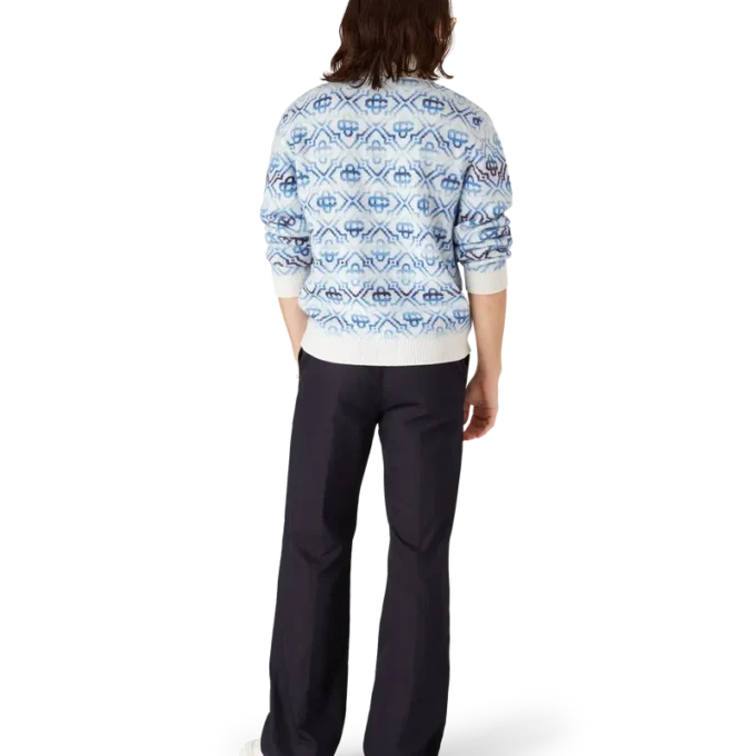 Space Dye Monogram långärmad merinokofta