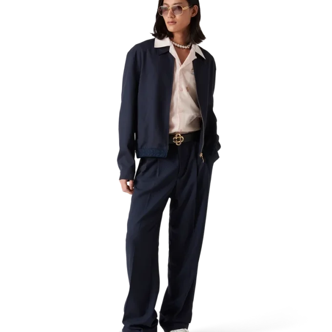 Sportig skräddarsydd jacka i ull