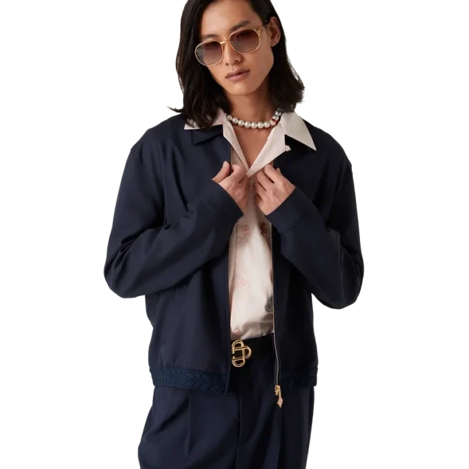 Sportig skräddarsydd jacka i ull