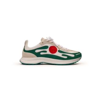 Stade-sneakers för herr i vitt och grönt