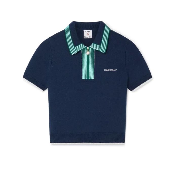 Stickad tennis-skjorta