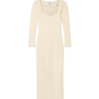 Strickad klänning med struktur Strickad klänning med struktur