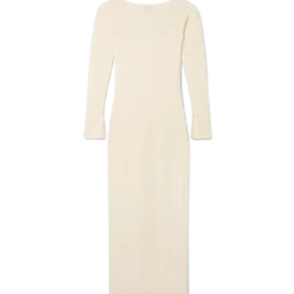 Strickad klänning med struktur Strickad klänning med struktur