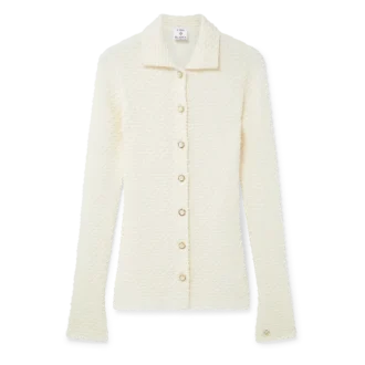 Strickad skjorta med struktur