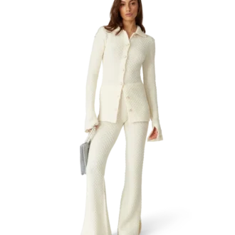 Strickad skjorta med struktur