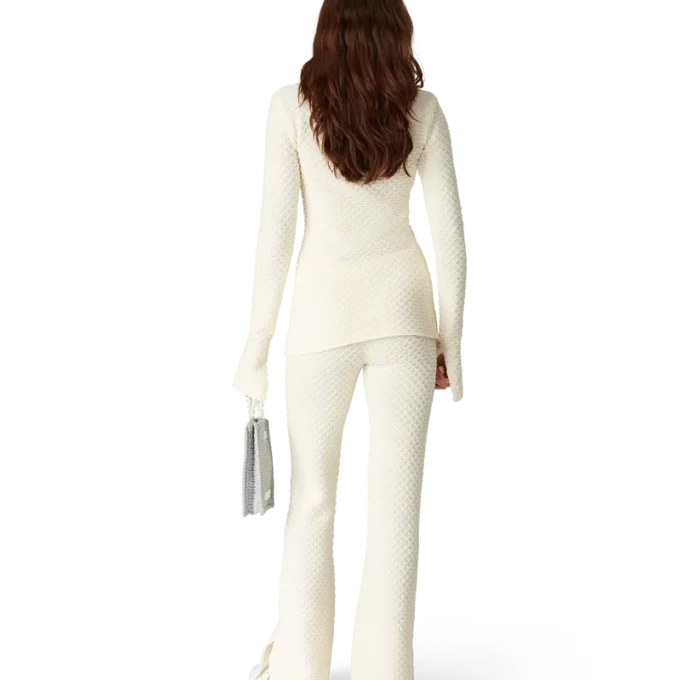 Strickad skjorta med struktur