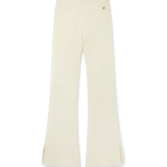 Strickade byxor med struktur