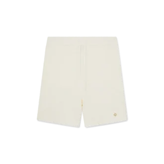 Strickade shorts med struktur