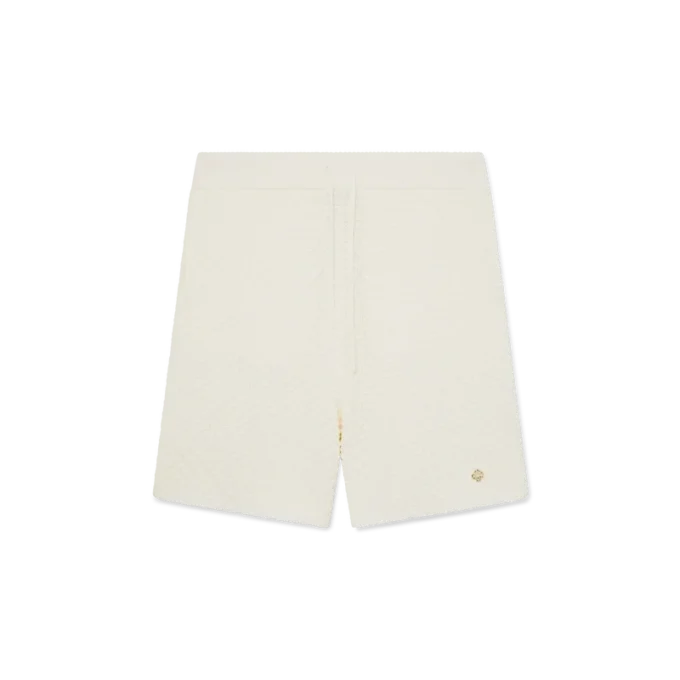 Strickade shorts med struktur