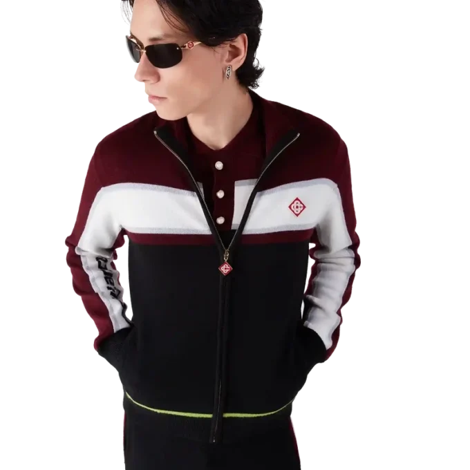 Stripe Merino Knit Track Jacket Stripe Merino Knit Track Jacket