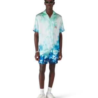 Surf Lotus kortärmad silkesskjorta