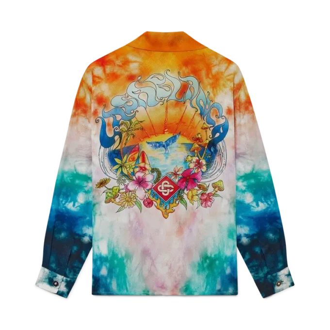 Surf Trip långärmad silkesskjorta | Casablanca Paris