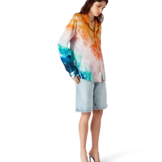 Surf Trip långärmad silkesskjorta | Casablanca Paris