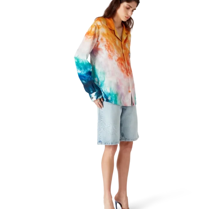 Surf Trip långärmad silkesskjorta | Casablanca Paris