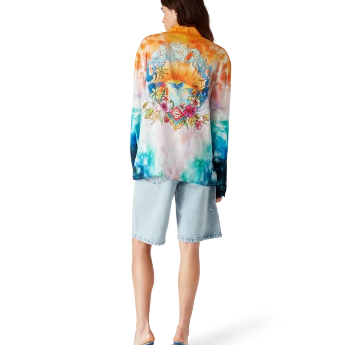 Surf Trip långärmad silkesskjorta | Casablanca Paris