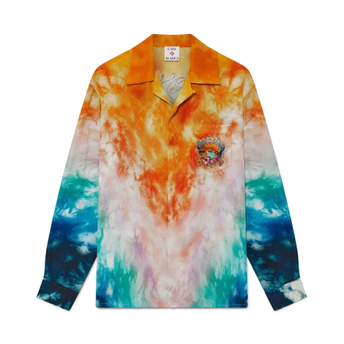 Surf Trip långärmad silkesskjorta | Casablanca Paris