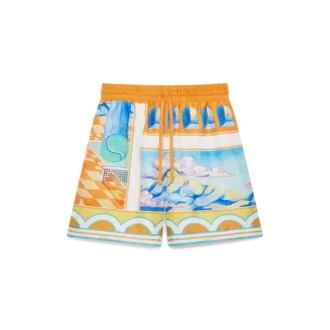 Surreal Pool silk shorts