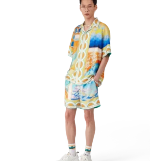 Surreal Pool silk shorts