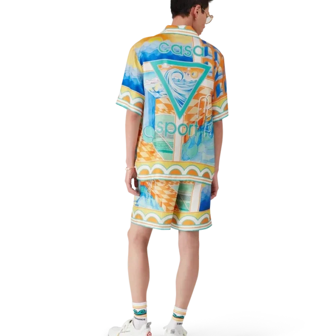 Surreal Pool silk shorts