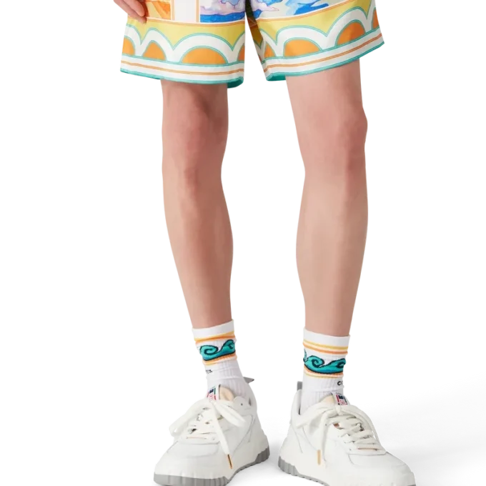 Surreal Pool silk shorts