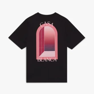 Svart kortärmad T-shirt med bågar