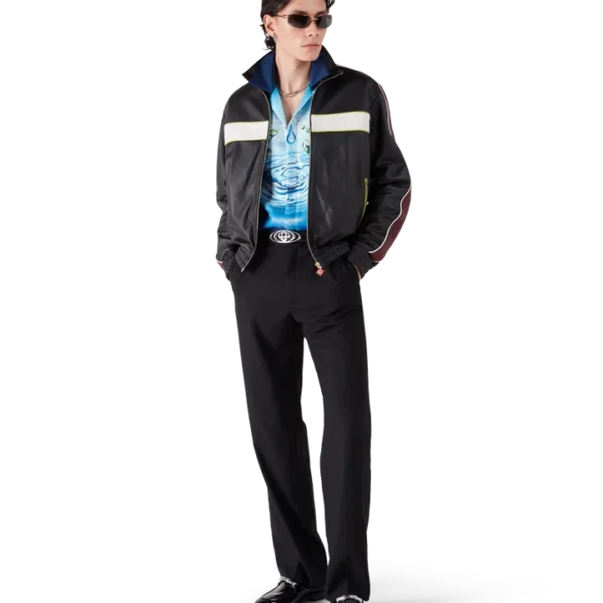 Svart läderjacka Svart läderjacka