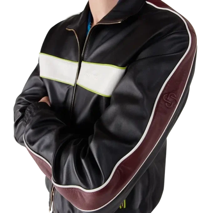 Svart läderjacka Svart läderjacka