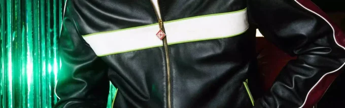 Svart läderjacka Svart läderjacka