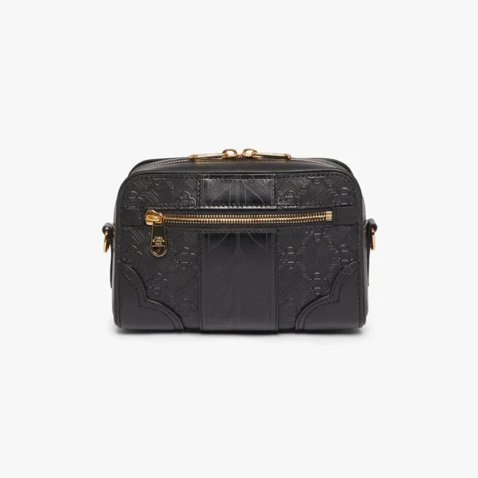 Svart monogram-crossbodyväska