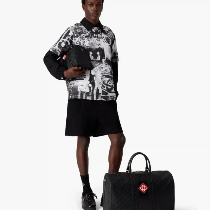 Svart Monogram Weekender-väska