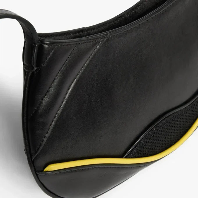 Svart smal biker-väska