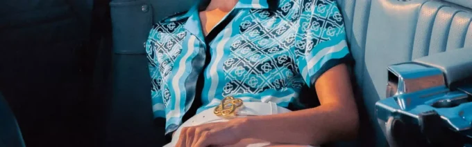 Monogram Wave kort silkeskjorta Monogram Wave kort silkeskjorta