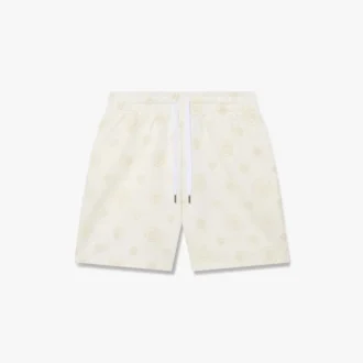 Sweatshorts med applikation i benvitt monogram