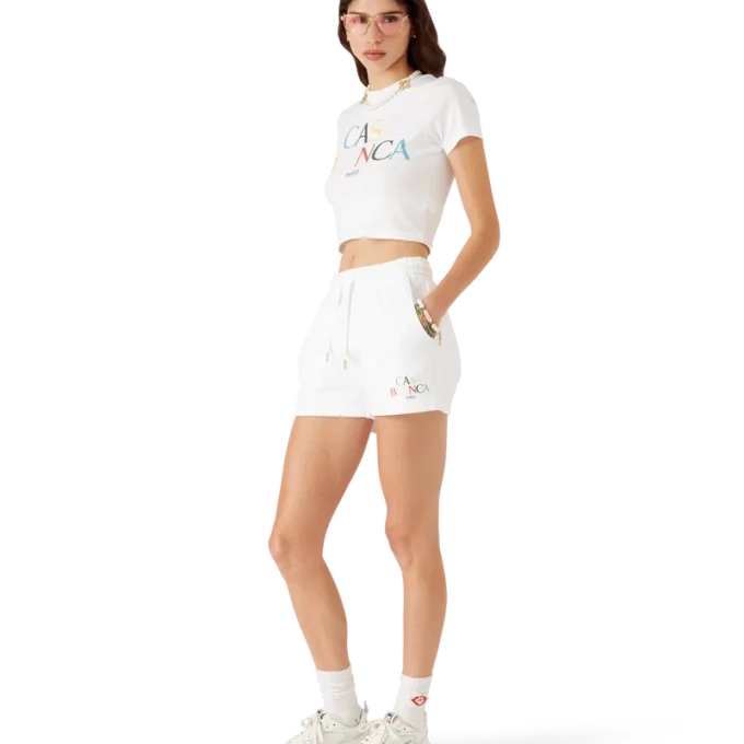 Sweatshorts med staplat logo