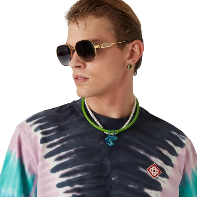 T-shirt med gradient-tie-dye