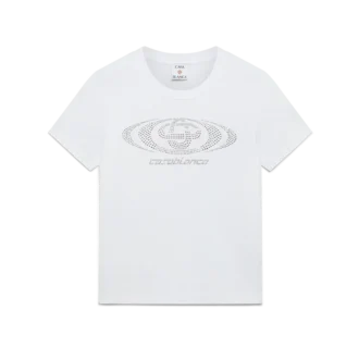 T-shirt med kort ärm och Crystal Warped-logotyp på shortsen