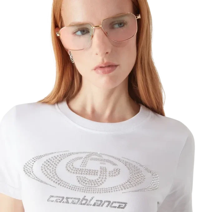 T-shirt med kort ärm och Crystal Warped-logotyp på shortsen